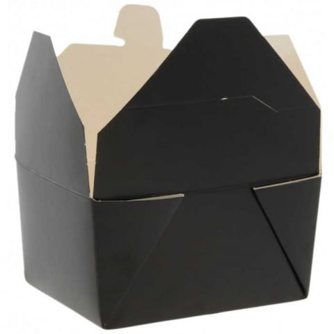 Caserola Cu 4 Clapete 600 CC, Negru, 130 x 105 x 64 mm/ 50 set/ 4 bax [6]
