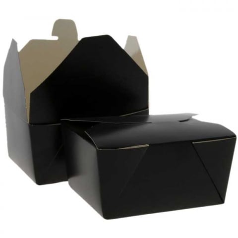 Caserola Cu 4 Clapete 600 CC, Negru, 130 x 105 x 64 mm/ 50 set/ 4 bax [3]