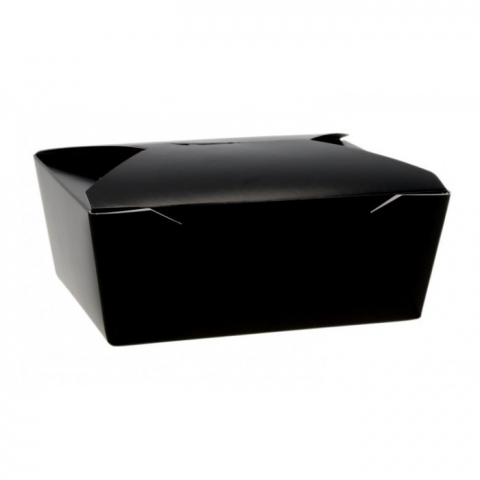 Caserole - Caserola Cu 4 Clapete 600 CC, Negru, 130 x 105 x 64 mm/ 50 set/ 4 bax