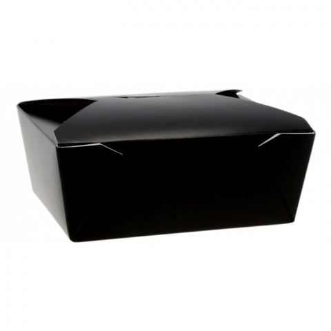 Ambalaje si Consumabile - Caserola Cu 4 Clapete 900 CC, Negru, 175 x 140 x 63 mm/ 50 set/ 4 bax
