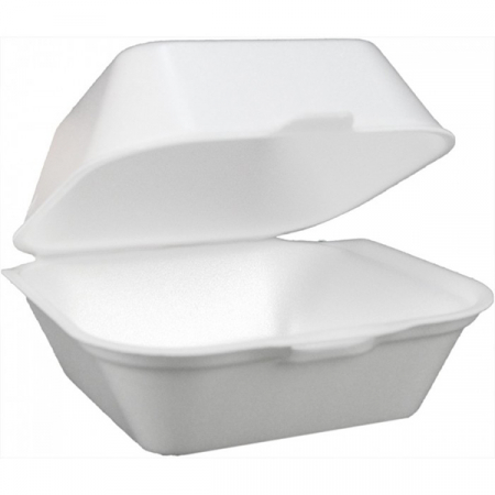 Articole din XPS - Caserola Hamburger Mic XPS, Alba, 135 x 135 x 70 mm/ 100 set/ 2 bax 