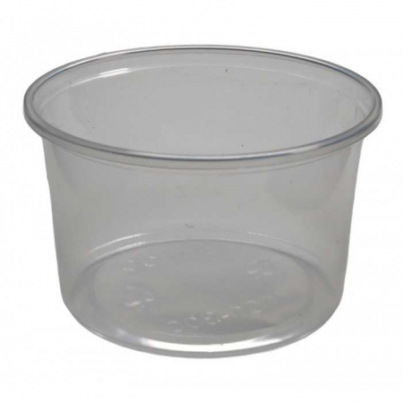 Articole din Plastic PP - Caserola Rotunda 400 CC, Transparenta/ 100 set/ 10 bax