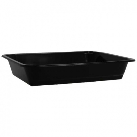Articole Termo-Sudare - Caserola Termosudabila 1 Compartimente, Neagra, 227 x 178 x 45 mm/ 200 bax