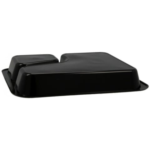 Caserola Termosudabila 2 Compartimente, Colt, Neagra, 227 x 178 x 30 mm/ 600 bax [2]
