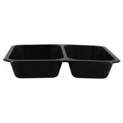 Caserola Termosudabila 2 Compartimente, Neagra, 227 x 178 x 45 mm/ 200 bax [1]