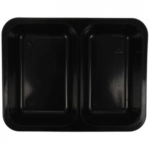 Caserola Termosudabila 2 Compartimente, Neagra, 227 x 178 x 45 mm/ 200 bax [4]