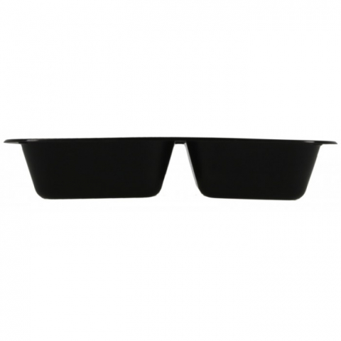 Caserola Termosudabila 2 Compartimente, Neagra, 227 x 178 x 45 mm/ 200 bax [2]