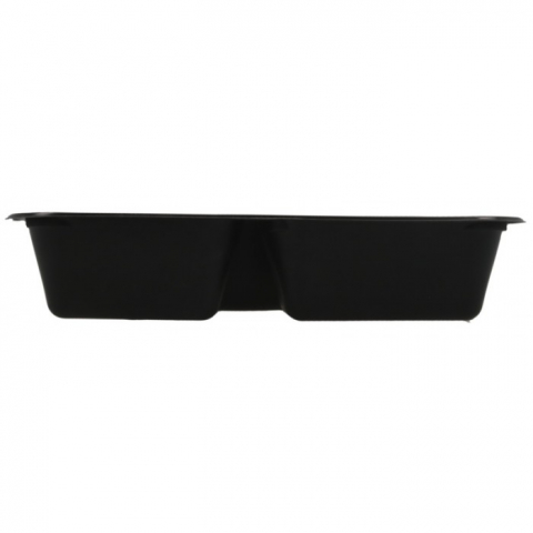 Caserola Termosudabila 3 Compartimente, Neagra, 227 x 178 x 45 mm/ 200 bax [2]