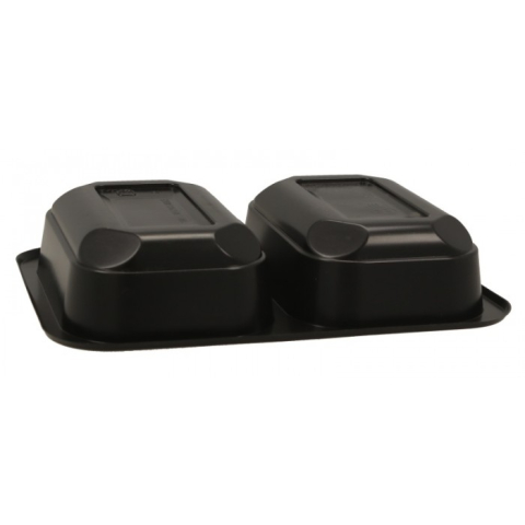 Caserola Termosudabila, 2 Compartimente, Neagra, 187 x 137 x 36 mm/ 600 bax [2]