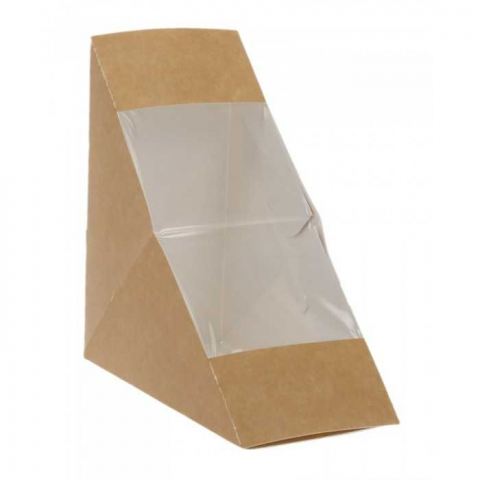 Sandwich - Caserola Triunghiulara SW60, Natur + Fereastra, 175 x 123 x 90 mm, 60 mm/500 bax