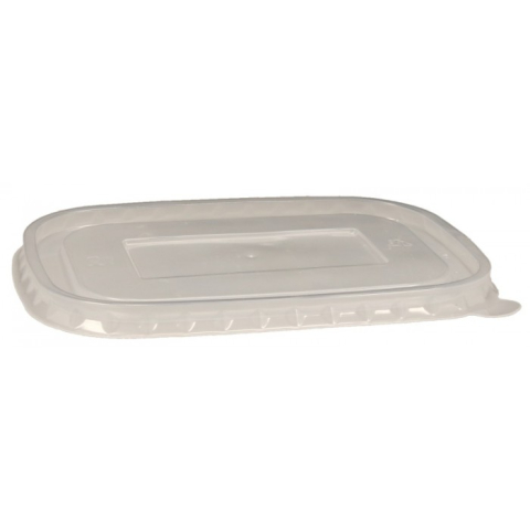 Articole din Carton Kraft Natur - Capac PP Caserola, Transparent, Plat, 173 x 123 mm/ 50 set/ 6 bax