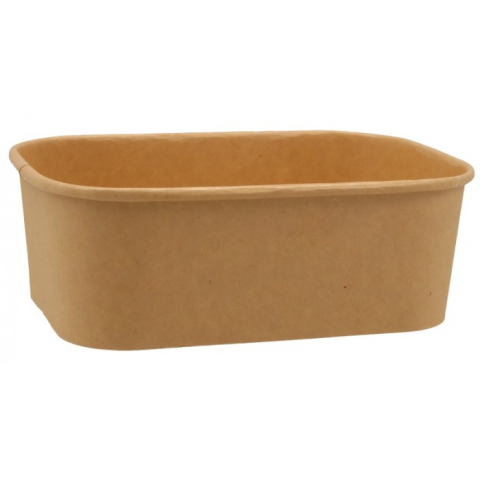 Articole din Carton Kraft Natur - Caserole 750 CC, Natur, 173 x 123 x 57 mm/ 50 set/ 6 bax