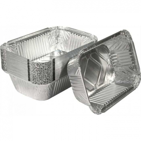 Caserole Aluminiu Dreptunghiulare 690 CC, 200 x 125 x 60 mm/ 100 set/ 10 bax [3]