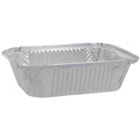 Caserole Aluminiu Dreptunghiulare 690 CC, 200 x 125 x 60 mm/ 100 set/ 10 bax [2]