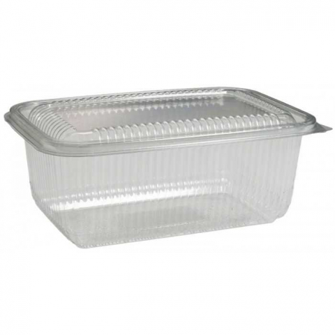 Articole din Plastic PET - Caserole cu Capac atasat 1750 CC, Transparent, 210 x 160 x 75 mm/ 50 set/ 6 bax