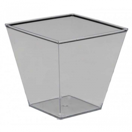 Cupe Desert - Cupe Din PS, 120 CC, 60x60x60 mm, Transparent/ 50 set/ 20 bax