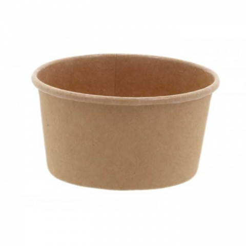 Cupe Inghetata - Cupe Carton Kraft Natur 120 CC D74, Natur, D74 x H48 mm/ 50 set/ 20 bax
