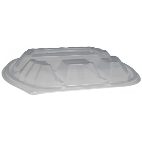 Caserola Ovala Neagra cu Capac 4COMP 240X205mm/ 250 bax [4]