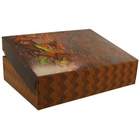 Cutie Carton + Aur Choco, Maro, 350 x 250 x 80 mm/ 62 set/ 1 bax [1]