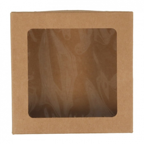 Cutie Carton Kraft Natur + Fereastra, Kraft Natur, 115  x  115  x  40 mm/ 25 set/ 10 ba x  [1]