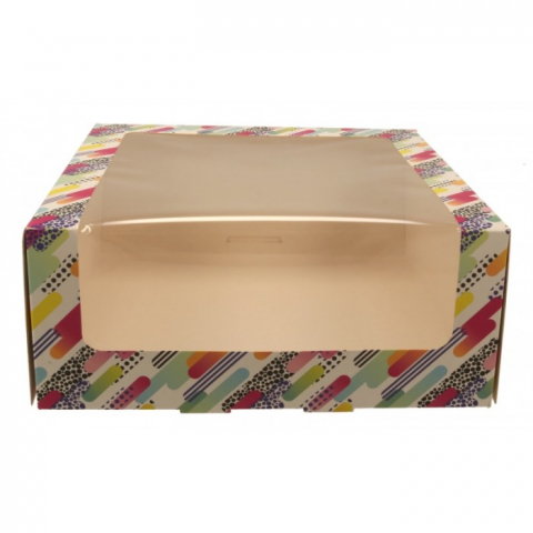 Cutii Tort - Cutie Carton + FTL, Art line, 240 x 240 x 100 mm/ 25 set/ 6 bax