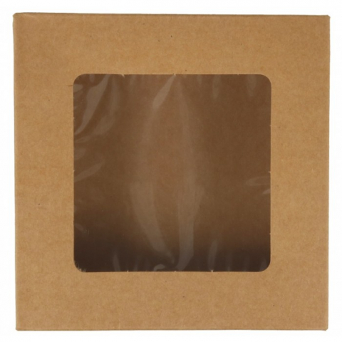 Cutie Carton Kraft Natur + Fereastra, Kraft Natur, 135  x  135  x  50 mm/ 25 set/ 10 ba x  [1]