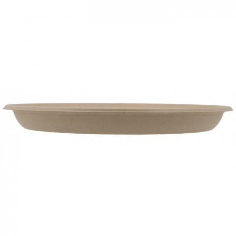 Farfurie Bio Rotunda 1 Compartiment, Natur, D220 x H22 mm/ 50 set/ 10 bax [3]