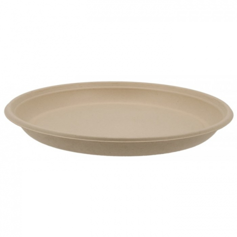 Farfurie Bio Rotunda 1 Compartiment, Natur, D220 x H22 mm/ 50 set/ 10 bax [2]