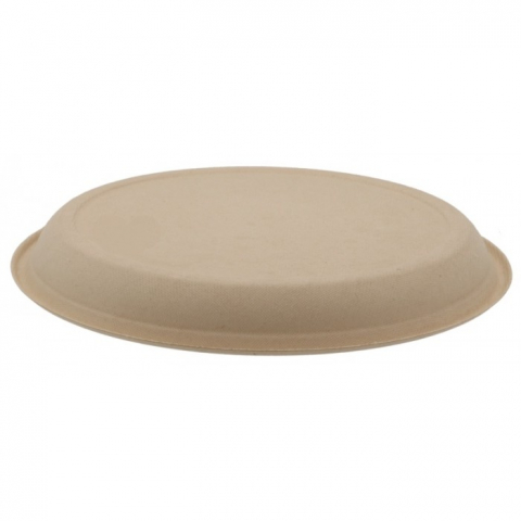 Farfurie Bio Rotunda 1 Compartiment, Natur, D220 x H22 mm/ 50 set/ 10 bax [4]