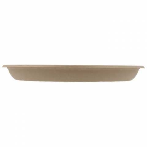 Farfurie Bio Rotunda 2 Compartimente, Natur, D220 x H22 mm/ 50 set/ 10 bax [2]