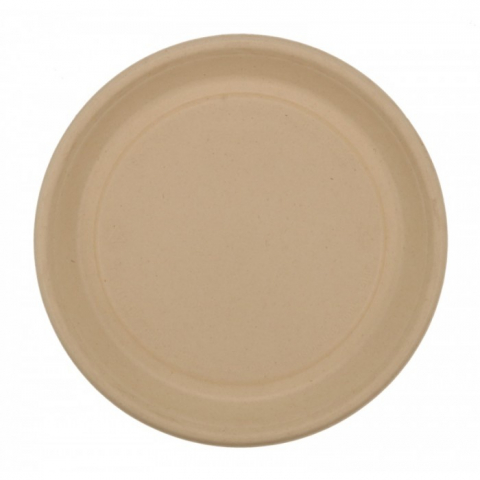 Farfurii - Farfurie Bio Rotunda, Natur, D166 x H18 mm/ 50 set/ 20 bax