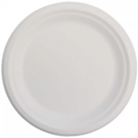 Ambalaje si Consumabile - Farfurii Bio Rotunda D220, Alb, 220 x 20 mm/ 50 set/ 10 bax
