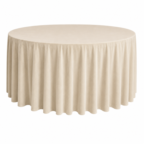 Material Catifea - Fata de masa Catifea D320 cm- Bej/ 1 buc