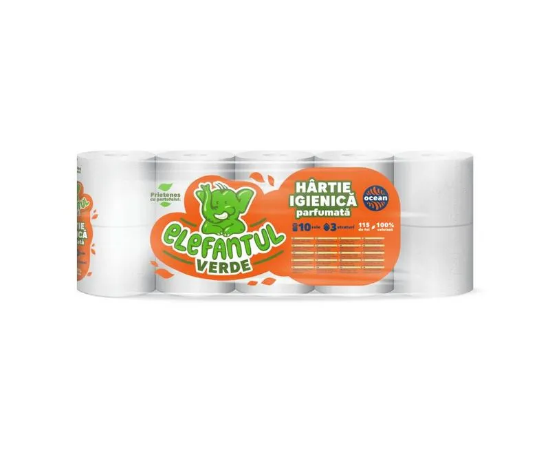 Articole din Hartie - Hartie Igienica 3 Str., Elefant/ 10 role/ 8 bax