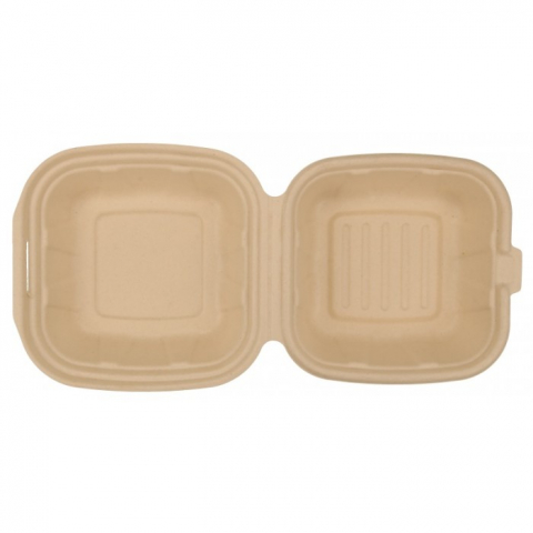 Caserola Bio Hamburger, Natur, 150 x 155 x 95 mm/ 50 set/ 6 bax [2]
