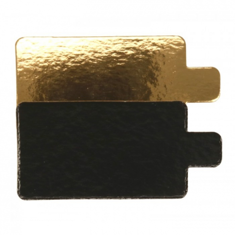Monoportii Prajituri - Monoportii Carton Limba, Aurie + Negru, 95 x 55 x 1 mm/ 250 set/ 12 bax