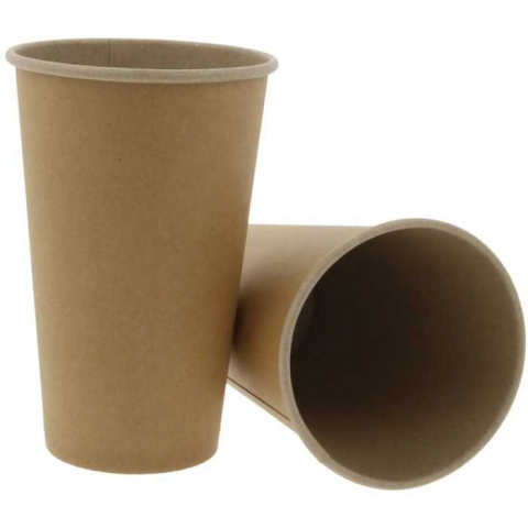 Articole din Carton Kraft Natur - Pahar 16oz, Natur, D90 X H132 mm 450 CC/ 50 set/ 20 bax