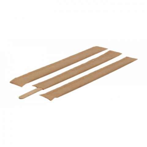 Accesorii - Paletine Lemn Ambalate Individual, Kraft Natur, 100 mm/ 1000 set/ 10 bax