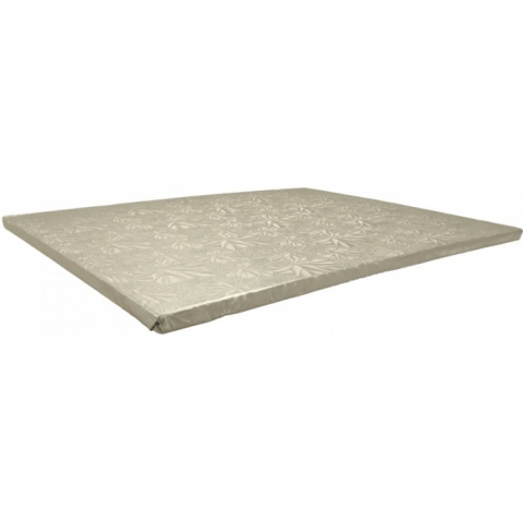 Articole pentru Cofetarii si Gelaterii - Platforme Carton G12m Argintii Dreptunghiulare, 400 x 600 x 12 mm/ 5 set/ 10 bax