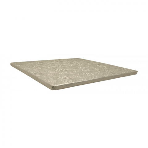Articole pentru Cofetarii si Gelaterii - Platforme Carton G12m Argintii Patrate, 400 x 400 x 12 mm/ 5 set/ 10 bax