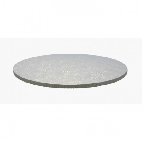 Articole pentru Cofetarii si Gelaterii - Platforme Carton G12m Argintii Rotunde, D200 x H12 mm/ 5 set/ 10 bax