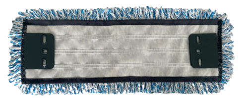 Mop Plano - Rezerva Mop Micromega cu Clapete, Alb + Albastru, 40 cm/ 1 buc/ 30 bax
