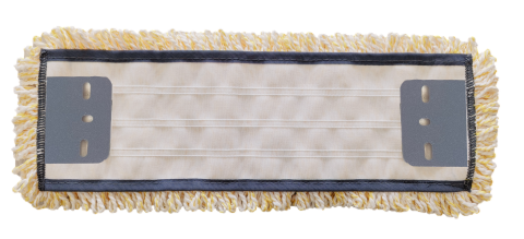 Mop Plano - Rezerva Mop Micromega cu Clapete, Alb + Galben, 40 cm/ 1 buc/ 30 bax