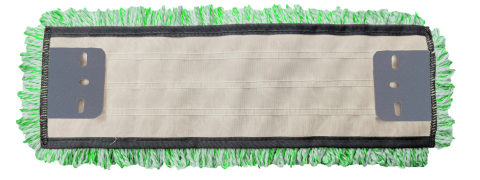 Mop Plano - Rezerva Mop Micromega cu Clapete, Alb + Verde, 40 cm/ 1 buc/ 30 bax