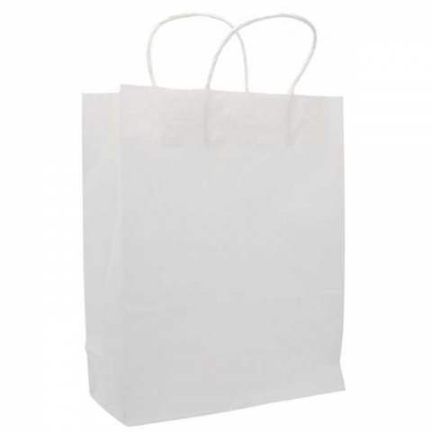 Sacose - Sacosa Cu Maner Rasucit, Alb, 260 x 170 x 280 mm/ 50 set