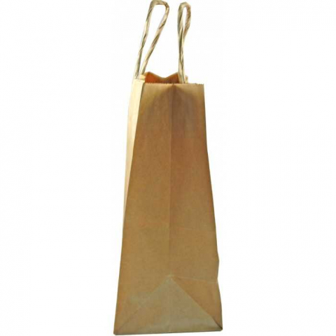 Sacosa Cu Maner Rasucit, Natur, Hartie Reciclata 220 x 120 x 260 mm/ 50 set [2]