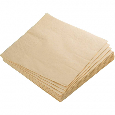Servetele - Servetele Crem, 2 straturi, 330 x 330 mm/ 250 set/ 8 bax