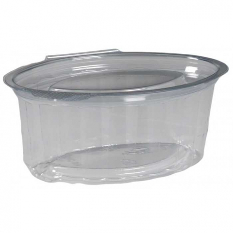 Articole din Plastic PET - Sosiera cu Capac Atasat 80 ml, Transparenta/ 100 set/ 10 bax