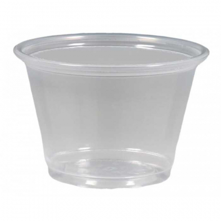 Articole din Plastic PP - Sosiera Cu Capac Atasat 30 ml, Transparenta/ 50 set/ 20 bax