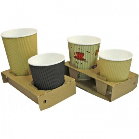 Suport 2/4 Pahare, Natur, 198 x 175 x 38 mm/ 100 bax [2]